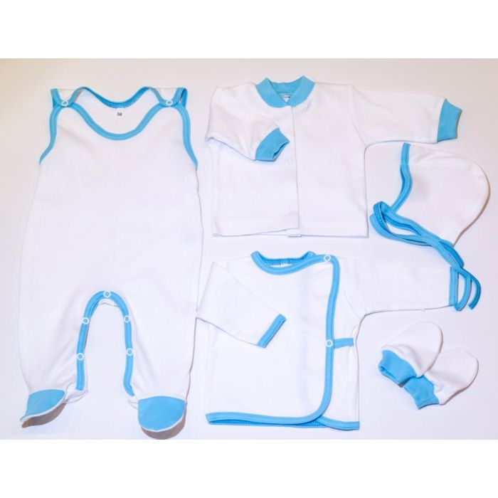Kūdikio kraitelis - drabužėliai naujagimiui "Mono" 5 dalių 