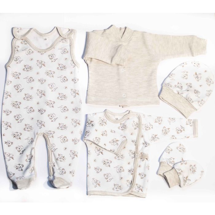 Kūdikio kraitelis - drabužėliai naujagimiui "Koala" 5 dalių