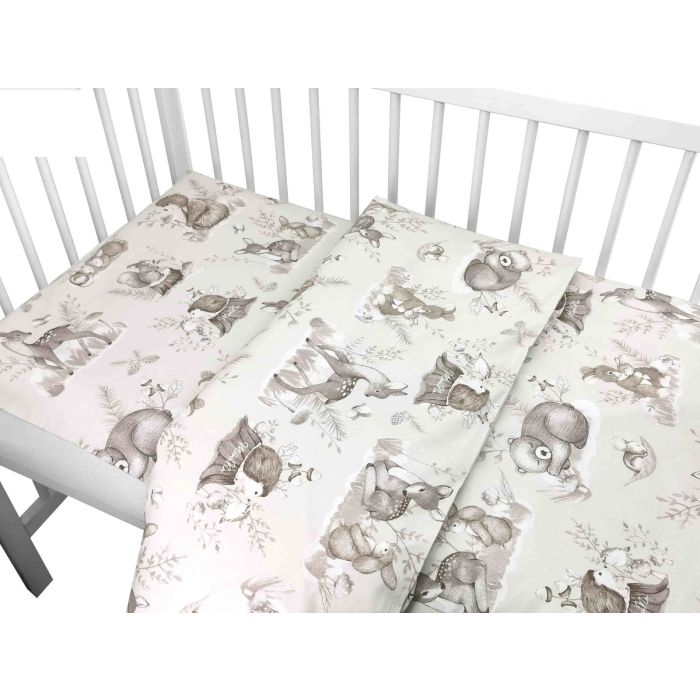 6 dalių kraitelis kūdikiui "Forest sepia"