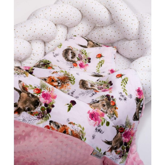 Pledas kūdikiui "Sweetheart" 100x75cm  rožinės spalvos