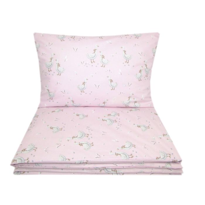 Patalynė kūdikio lopšiukui 80x70cm "Golden goose" rausvos spalvos 