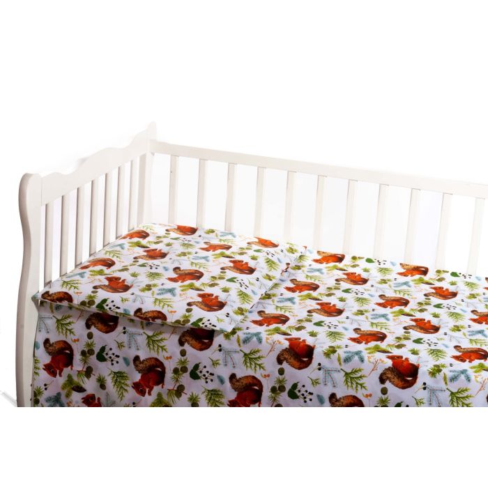 Kūdikio patalynės komplektas 135x100 "Nut lovers"  