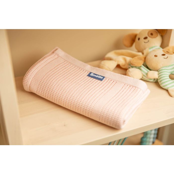 Kūdikio pledukas "Lulu light pink" 95x95 cm 