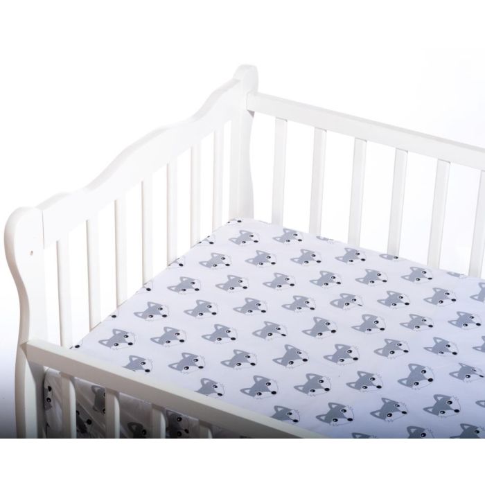 Paklodė su guma 120x60 "FOX" - medvilninė 