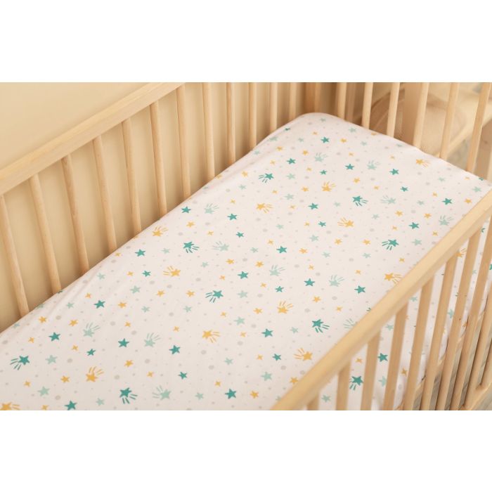 Paklode kūdikiui su guma 60x120 "Starry Breeze"- medvilninė