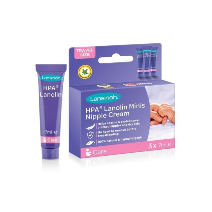 Lansinoh kremas spenelių priežiūrai su lanolinu -3x7 ml