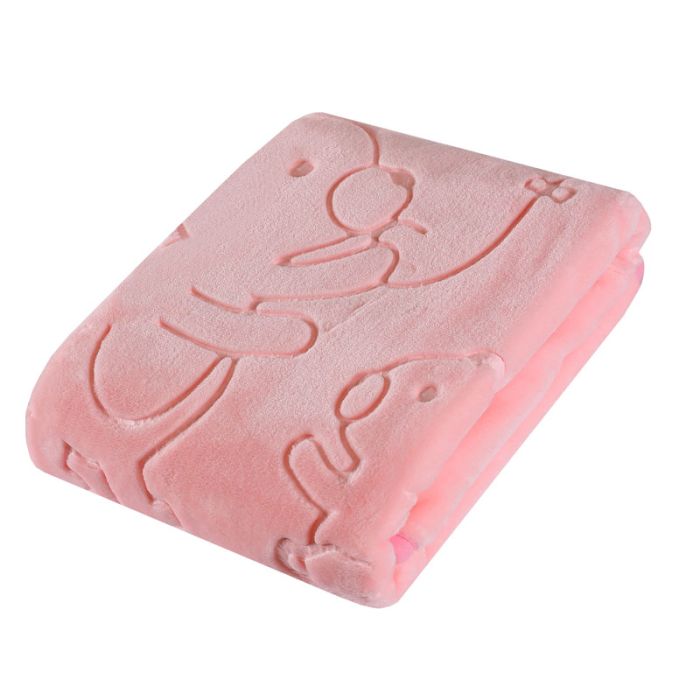 Pledas kūdikiui "Super soft" 80x110 rožinis
