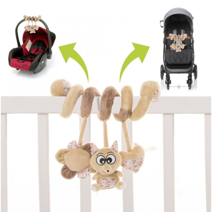 Minkštas žaislas spiralė "vežimėliui/kėdutei "Fox"