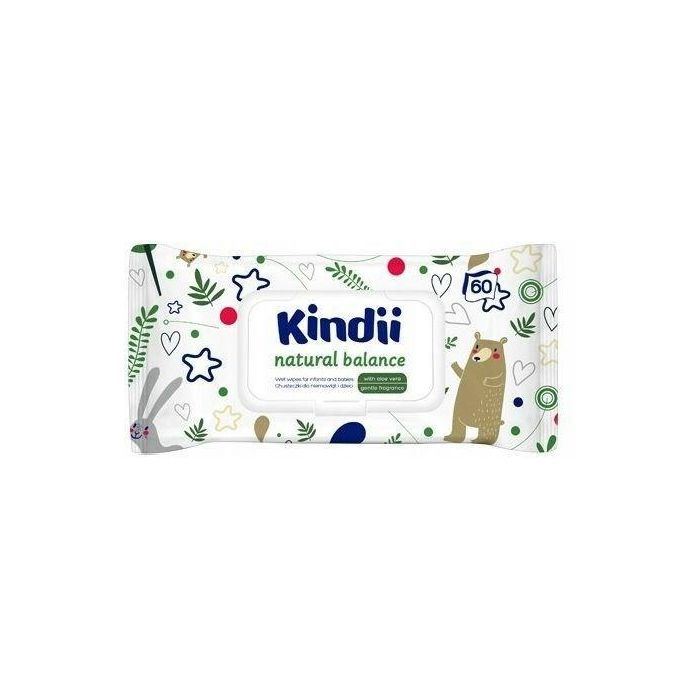 Drėgnos servetėlės Kindii natural balance
