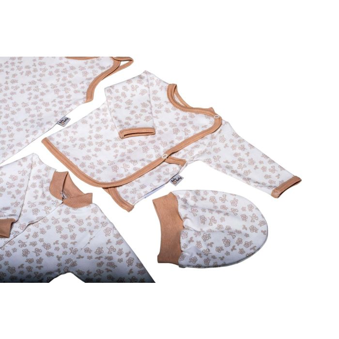Kūdikio kraitelis - drabužėliai naujagimiui "Roses bloom" 5 dalių 