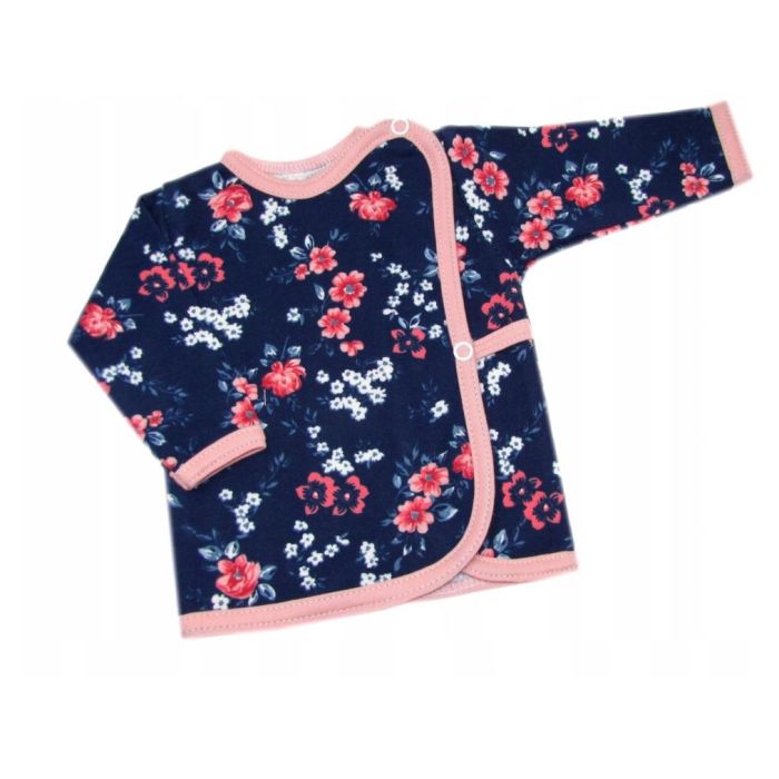 Drabužėliai kūdikiui "Navy flowers" 3 dalių 