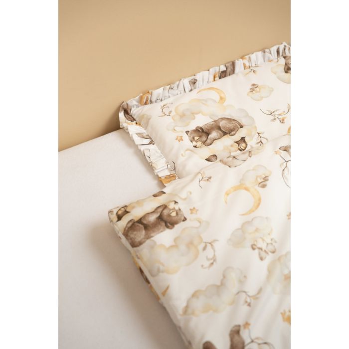 Patalynė kūdikiui 135x100 "Cosy clouds" su klostėmis