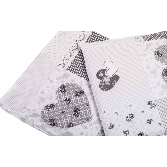 Patalynė kūdikio lopšiukui 80x70cm "Balta širdelė"  