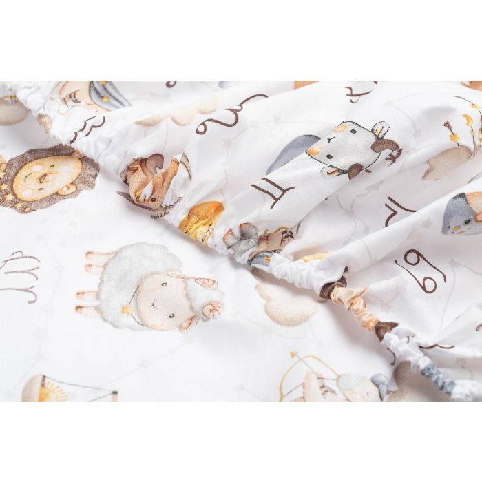 Paklode kūdikiui su guma 60x120 "Zodiac"- medvilninė