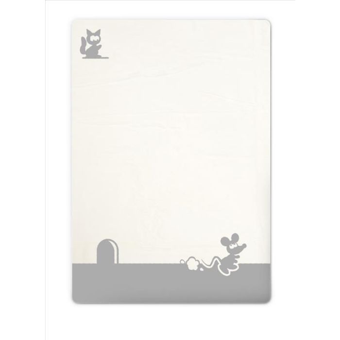 Pledas kūdikiui"Mouse" 100x75cm pilkas