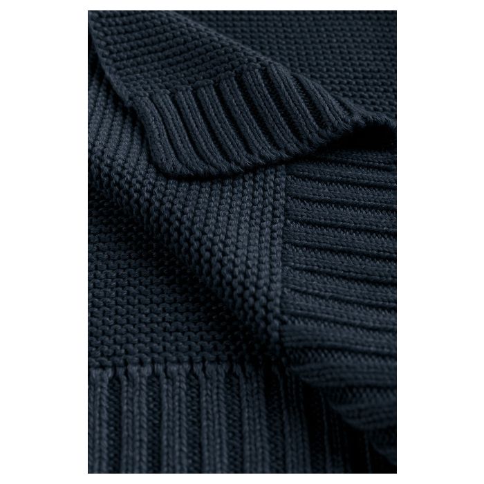 Megztas pledukas kūdikiui "Bamboo" 100x80 tamsiai melsvas