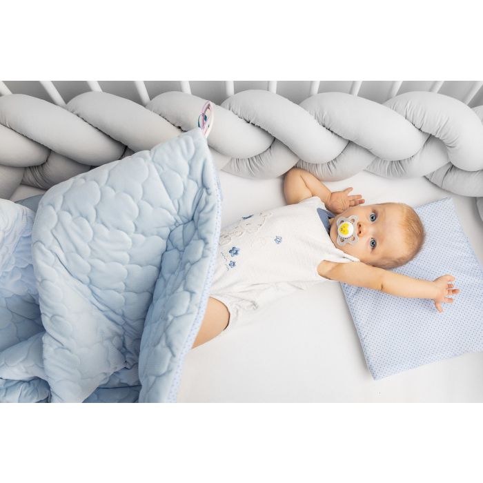 Komplektas kūdikiui "Mineral Velvet" pledas 100x75cm ir pagalvė 30x35cm turkio spalvos