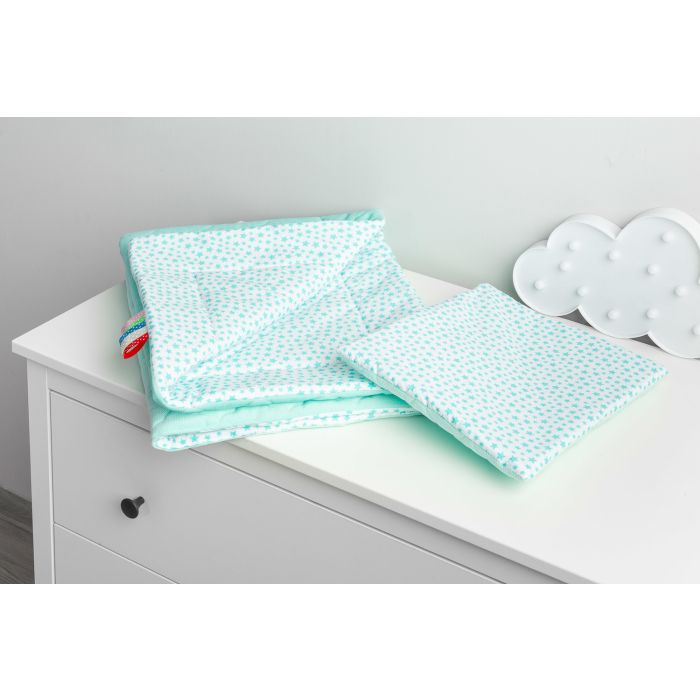 Komplektas kūdikiui "Mineral Velvet" pledas 100x75cm ir pagalvė 30x35cm turkio spalvos