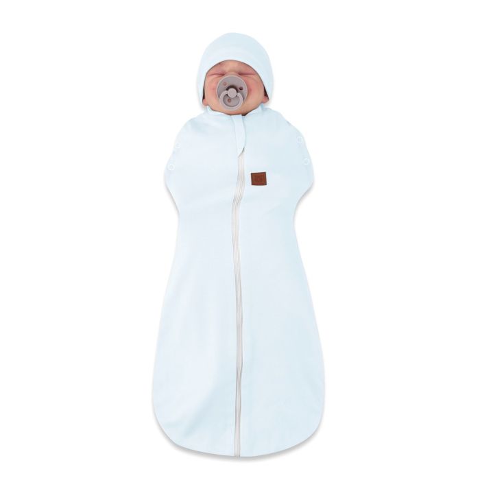 Vystyklas kokonas kūdikiui Teddy interlock super soft blue