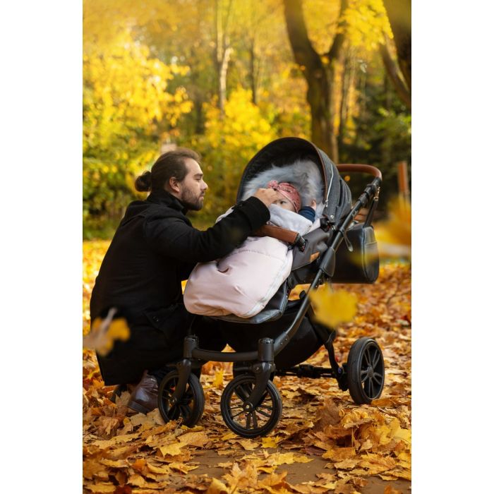 Šiltas miegmaišis - vokelis vežimėliui  "Indiana ash" 