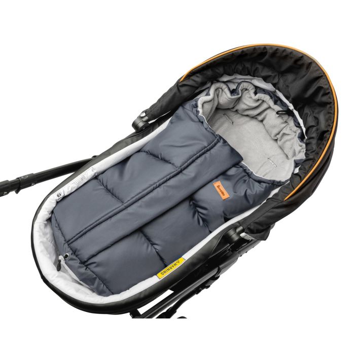 Šiltas miegmaišis - vokelis vežimėliui  "Combi polar" Graphite/Grey 