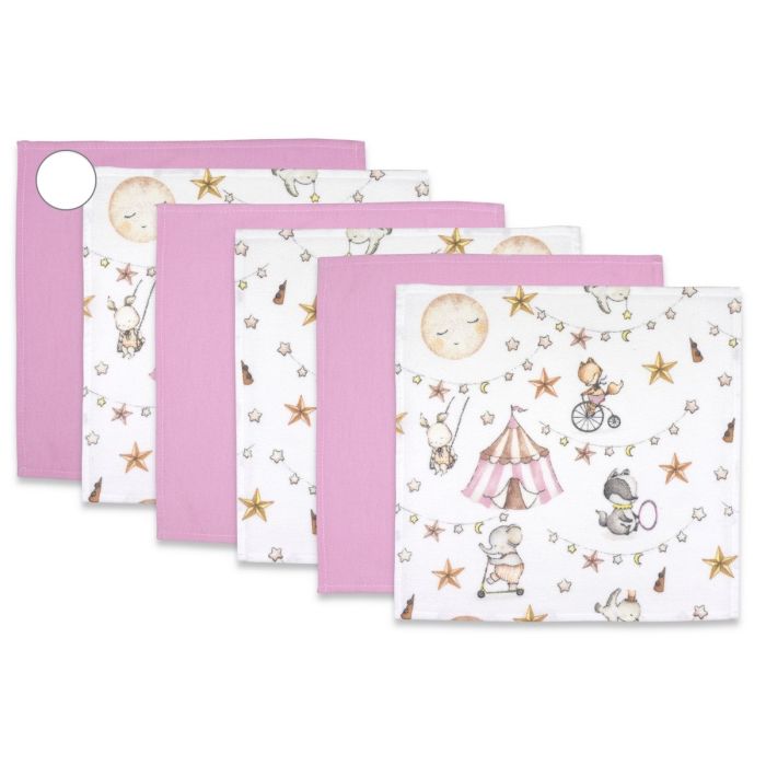 Mini flanelinių vystyklų rinkinys kūdikiams "Mini in pink"