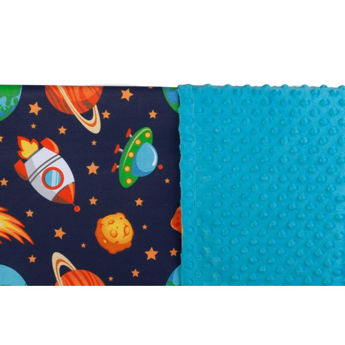 Pledas kūdikiui "Cosmos" 100x75cm  melsvas