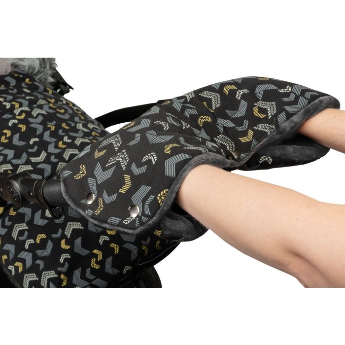 Pirštinės-mova vežimėliui ar rogėms "Bundle up" juodos spalvos