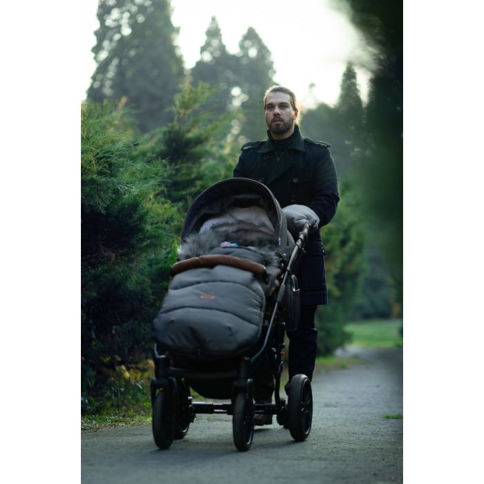 Pirštinės-mova vežimėliui ar rogėms "Warm" juodos spalvos