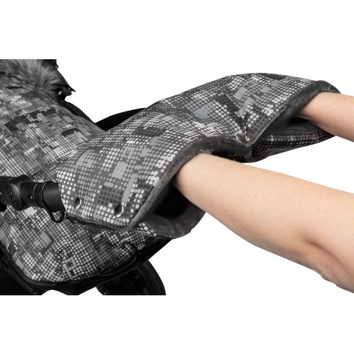 Pirštinės-mova vežimėliui ar rogėms "Bundle up" pilkos spalvos