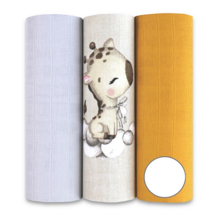 Muslino vystyklų rinkinys kūdikiams "Nr60" 