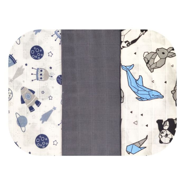 Muslino vystyklų rinkinys kūdikiams "Cosmos" 