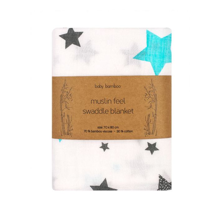 Muslino vystyklas kūdikiams "Stars" 80x70 cm