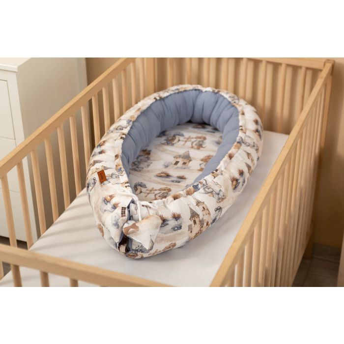 Kūdikio lizdelis iš muslino "Draco jeans" 