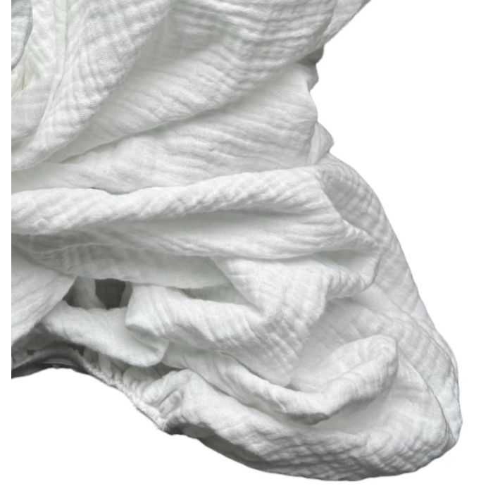 Muslino paklodė su guma "Soft as a cloud" - balta  (38x80, 50x82x 60x120, 70x140)