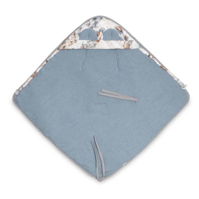 Muslino pledas automobilinei kėdutei "Draco" 90x90 cm jeans