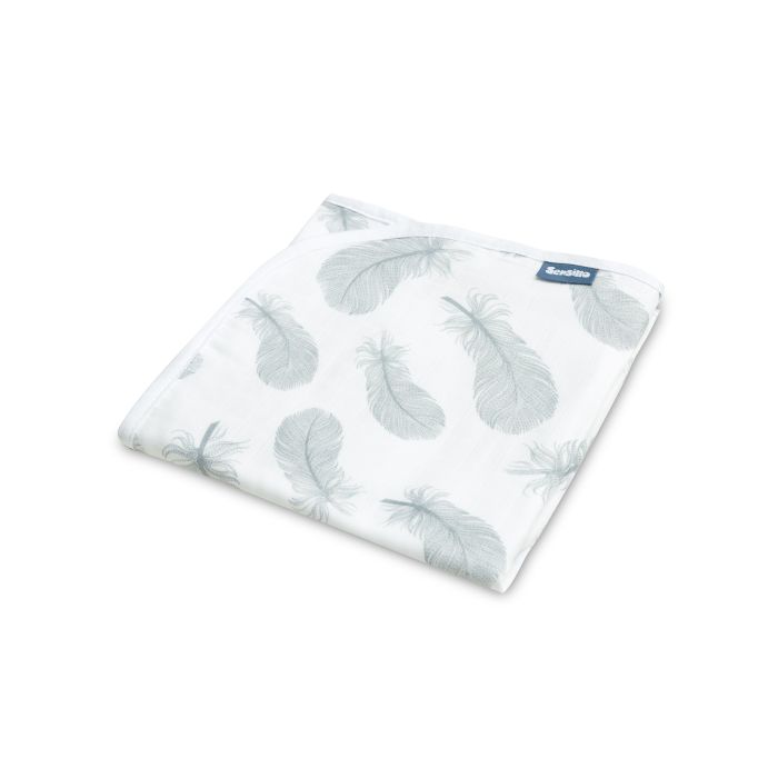 Muslino pledukas kūdikiui "Light feathers" 80x100 cm 