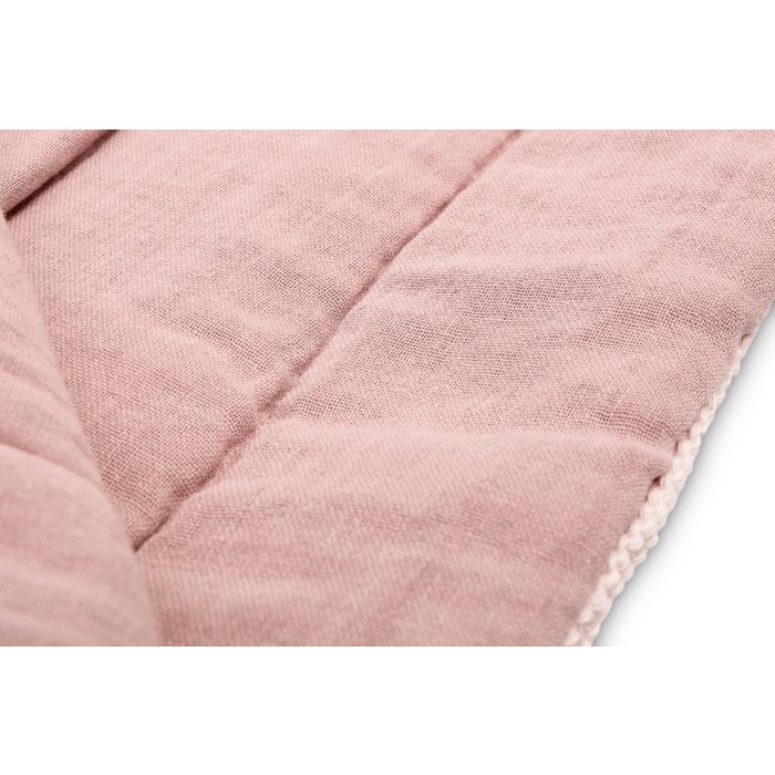 Muslino ir megztos medvilnės pledukas ir pagalvė kūdikiui "Luxury"