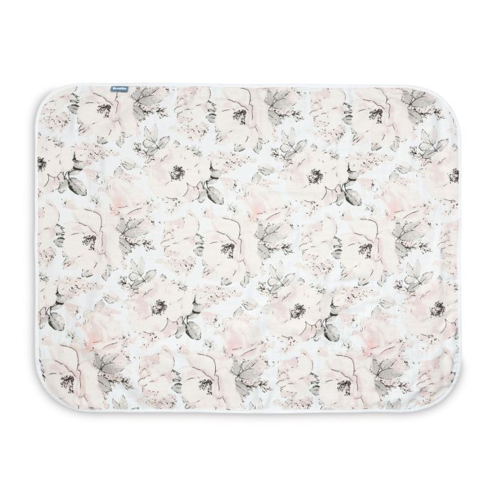 Muslino pledukas kūdikiui "Light flowers" 80x100 cm 