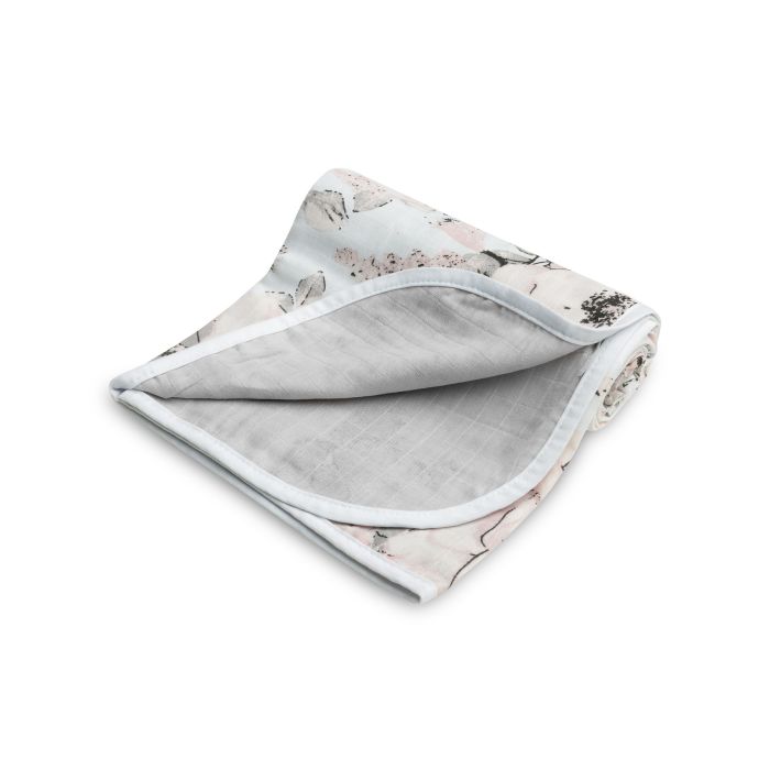 Muslino pledukas kūdikiui "Light flowers" 80x100 cm 