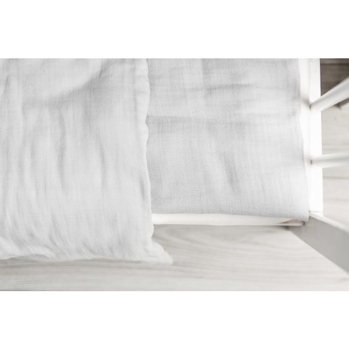 Muslino patalynė kūdikiui 135x100 "Soft grey" 