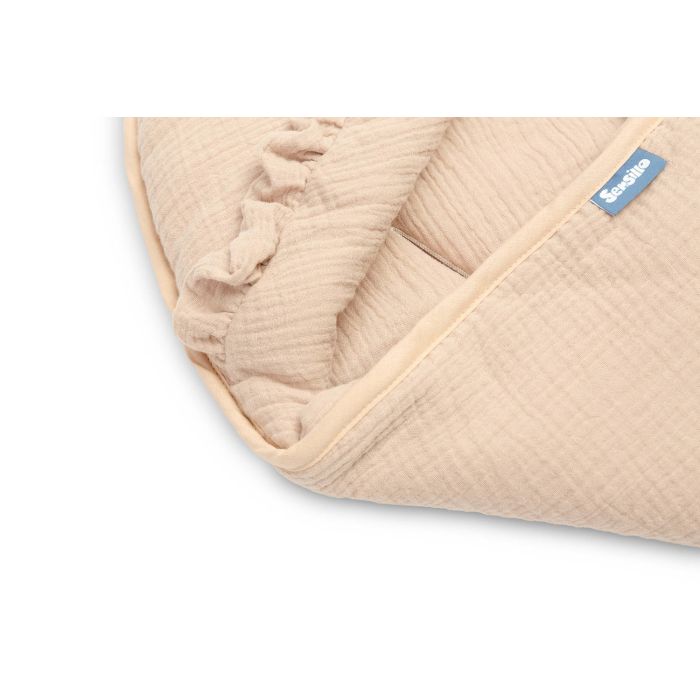 Muslino pledas automobilinei kėdutei "Natural" 90x90 cm beige
