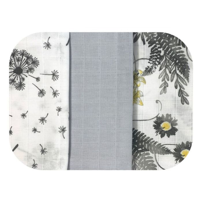 Muslino vystyklų rinkinys kūdikiams "Grey" 