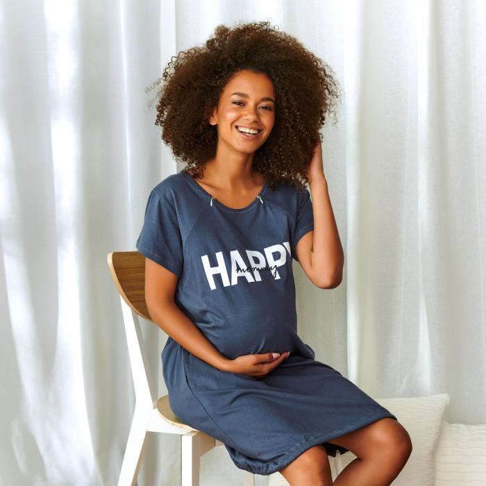 Naktiniai maitinančioms ir nėščiosioms "Happy" DEEP BLUE