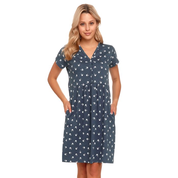 Naktiniai maitinančioms ir nėščiosioms "Birds" deep blue