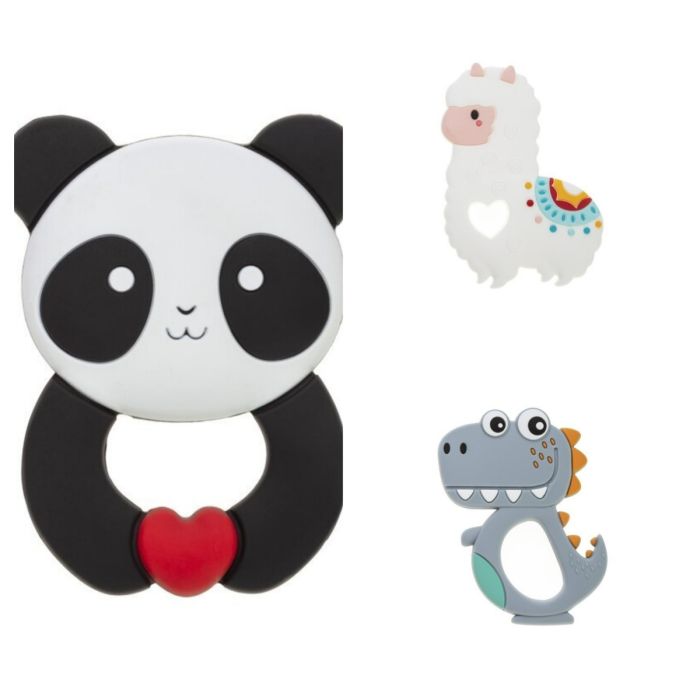 Silikoninis kramtukas kūdikiui "Animals" 1 vnt.