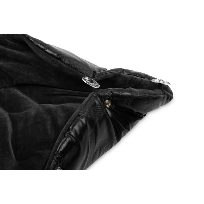 Šiltas miegmaišis - vokelis vežimėliui  "Aspen glamour" juodas