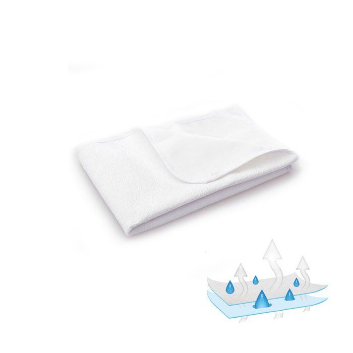 Vežimėlio neperšlampamas paklotas 70x50cm baltas