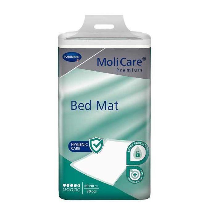 Molicare premium vienkartiniai neperšlampami paklotai 5 lašų 60x90cm 30vnt