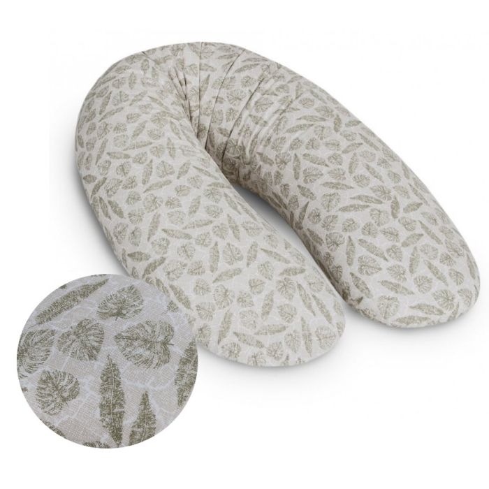 Nėščiosios pagalvė - komforto 190 cm "Leaf prints" 